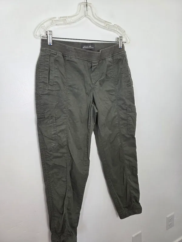 Eddie Bauer Women's Laid-back Twill Jogger Pant Dark Cool Green Size 8 Medium - Image 10