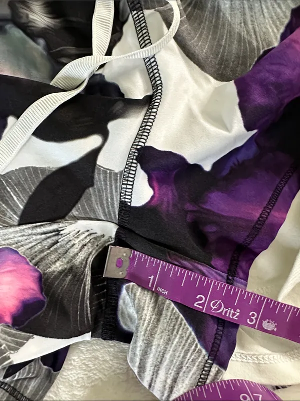 CALIA White Athletic Shorts with Pink & Purple Floral Print - Image 4