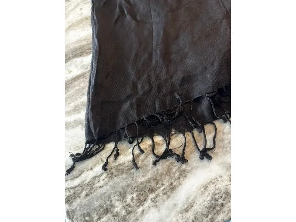 Bijoux Terner Black Pseudo Pashmina Scarf Wrap One Size - Image 3
