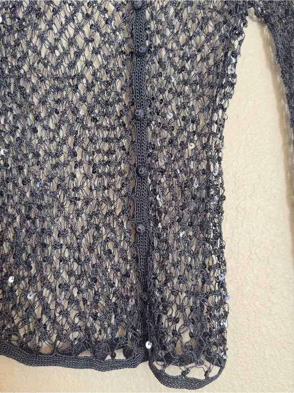 Vintage takeout knit cardigan sweater - Image 5