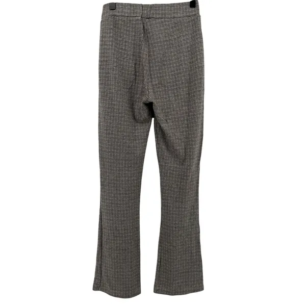 Urban Outfitters UO Casey Kick Flare Pant Brown Houndstooth Women‎ S Pull On - Image 3