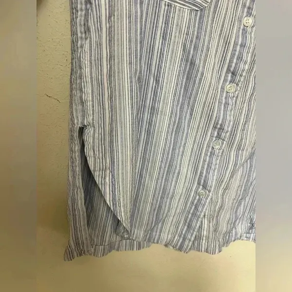 Athleta Button down top lightweight striped button down XL - Image 4