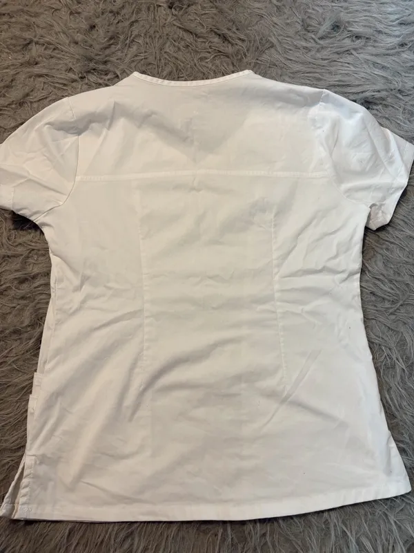 Uniform Advantage Scrub Top Butter Soft White - Image 2