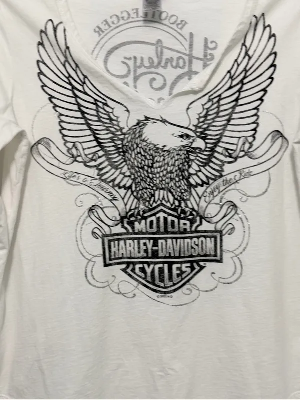 Harley-Davidson white graphic tee Bootlegger Knoxville Tennessee XL - Image 12