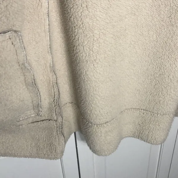 Prana Women’s Faux Suede Full Zip Sherpa Jacket Coat Small Excellent Condition - Image 14