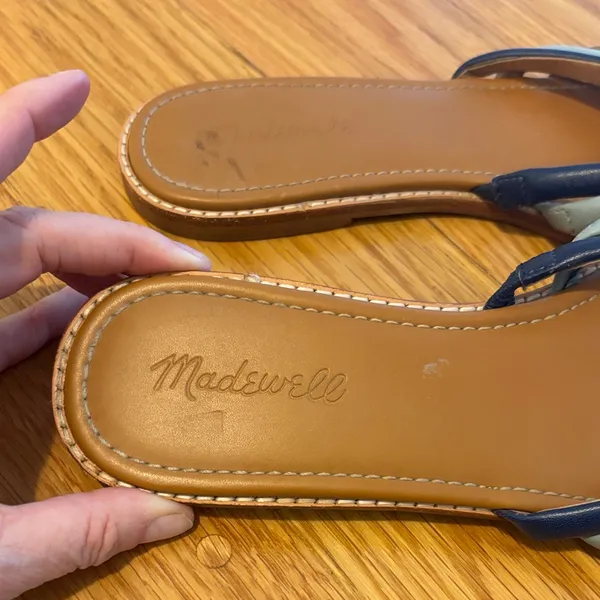 Madewell Colorblock Leather Slide Sandals - Multi - Image 2