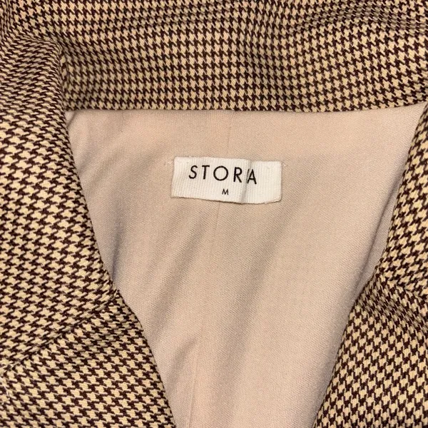 Chloe Stora cropped houndstooth blazer Multiple Size M - Image 2
