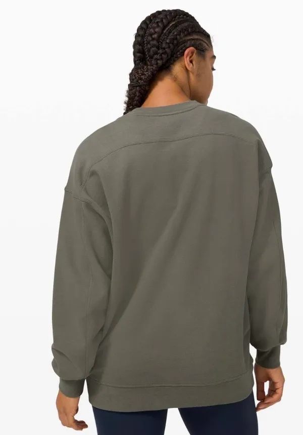 Lululemon Perfectly Oversized Crew Grey Sage 8 - Image 9