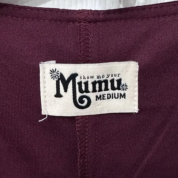 Show Me Your Mumu Bailey Paisley‎ Print Tie Back Romper Playsuit Size M Burgundy - Image 8