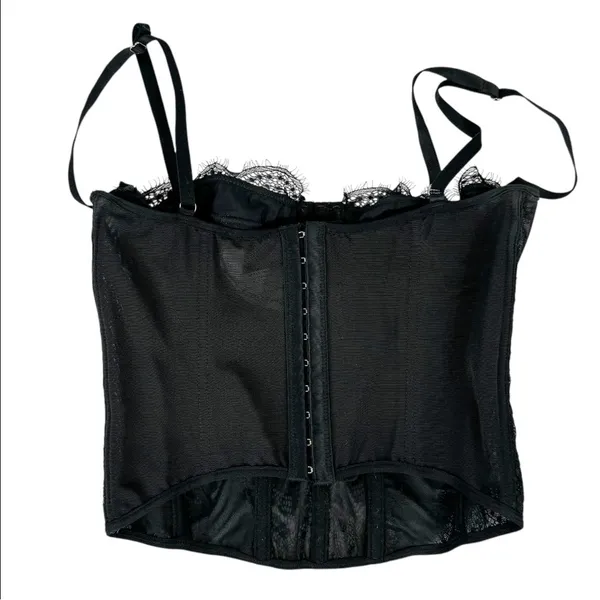 Dealmore Corset Top Sz Small Black Lace Mesh Crop Top - Image 5