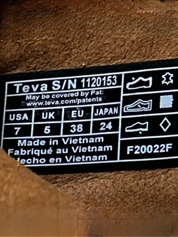 💥 TEVA Anaya Waterproof Leather Side Zip Ankle Boots Brown Women’s 7💛 - Image 8