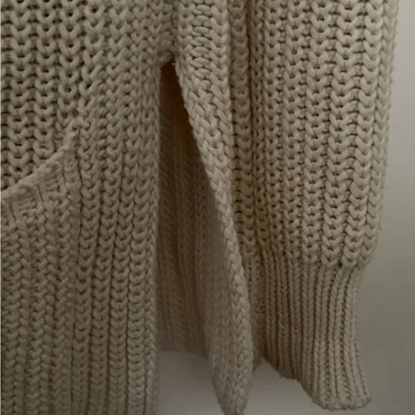 Andrea Jovine Cream Knit Cardigan - Image 11