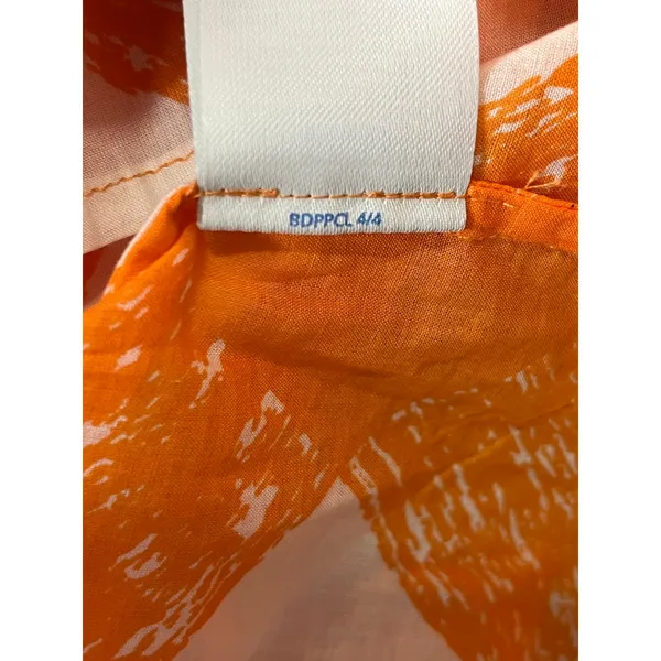 Boden Jaffa Painted Check Sleeveless Button Front Shirt Orange White Size‎ 6 New - Image 9