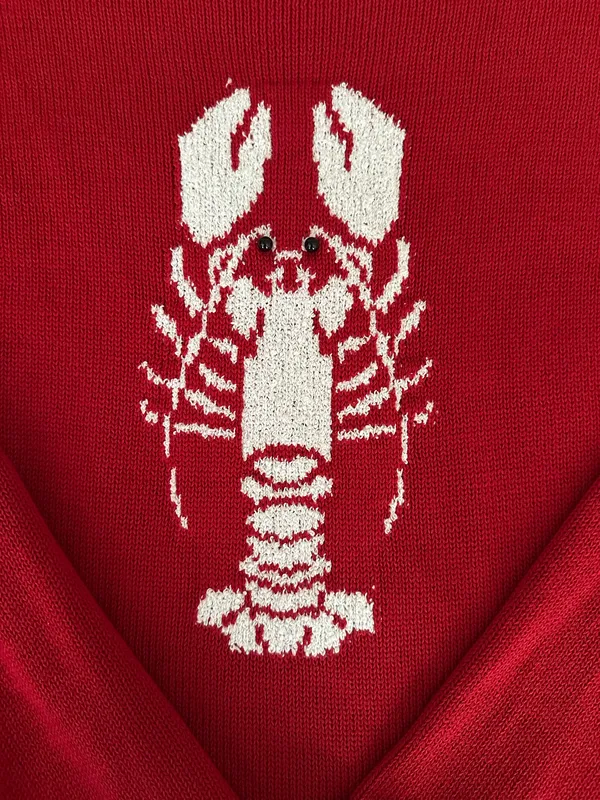 Red Lobster Sweater Size XS - Image 5