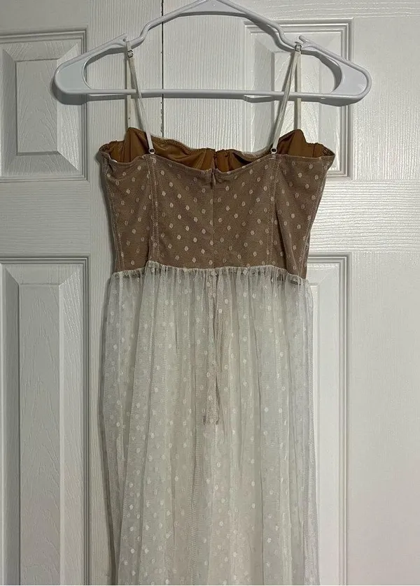 White Fox Totally Bangin' Mesh Maxi Dress White - Image 5