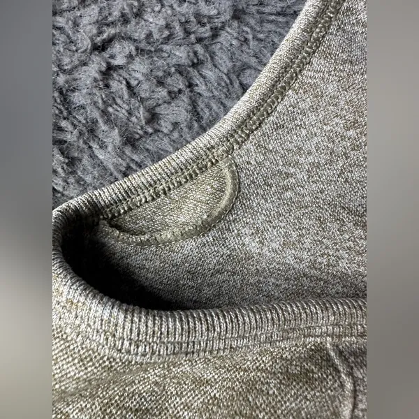 Gymshark Flex Sports Bra Greenish/Gray with Tan Band | Size M/L - Image 8