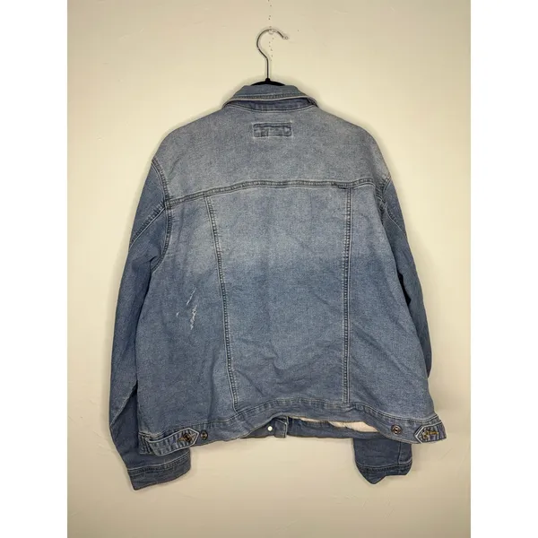 Maurices Denim Jean Jacket Plus Size 2X Medium Wash Stretch - Image 3