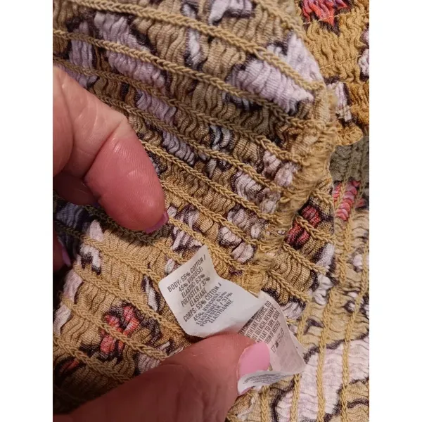 Aerie Cute Cropped Floral Fall Boho Y2K Fall Colored Top Large‎ - Image 3
