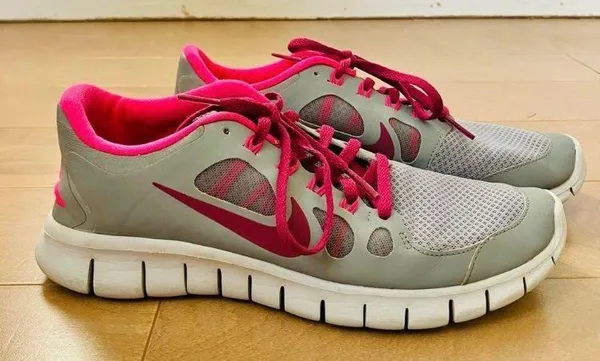 Nike Free Run 5.0 Gray Pink Athletic Shoes Running Sneaker Tennis Shoe 7 - Image 3