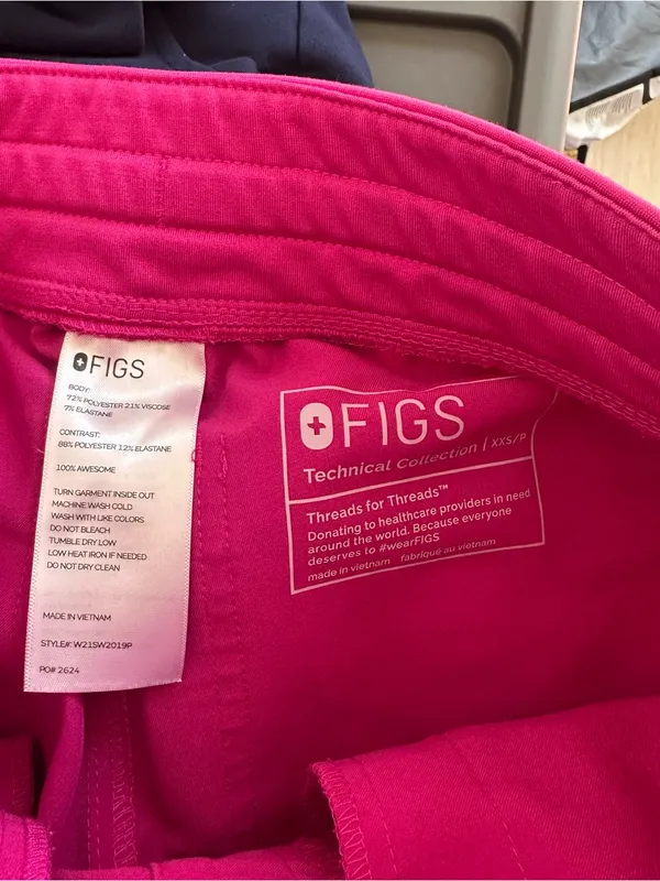 Figs Women’s Yola Skinny Scrub Pants in Raspberry Sorbet XXS-Petite - Image 6