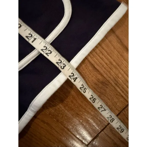 Lands End Blazer Cardigan nautical navy and white size 16 - Image 8
