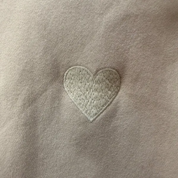 Comfrt Ways to Show Love Hoodie Sand Beige Overesized Size Small - Image 12