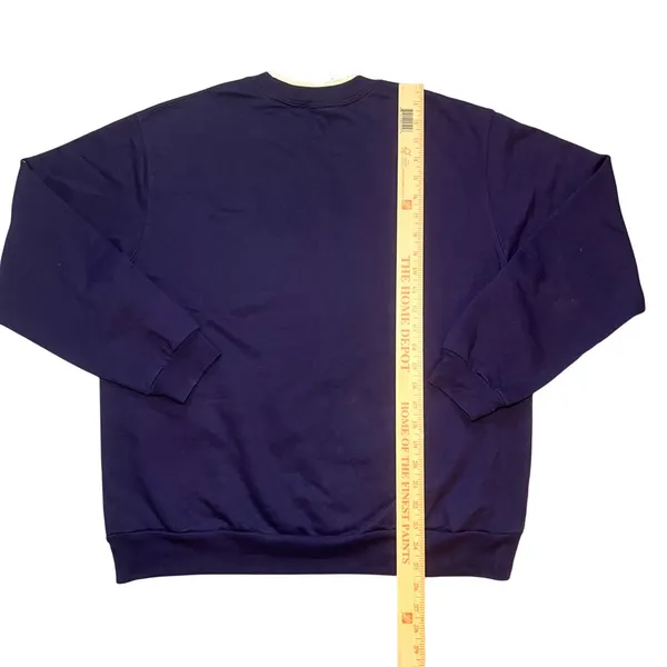VTG 90s Purple Leaf‎ Print Sweater Womens L Sweatshirt Cozy Grannycore Nature - Image 6