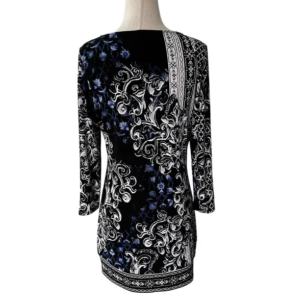 White House Black Market Black Multicolor Mini Bodycon Dress Women Small | 65-56 - Image 2
