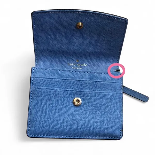 Kate Spade New York Sky Blue Mini Envelope Wallet. - Image 6