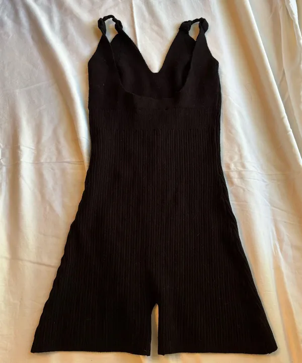 White Fox Black Jumpsuit Romper - Image 3