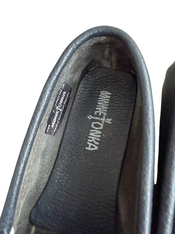 MINNETONKA Blue Leather Loafers Size US 7 - Image 6