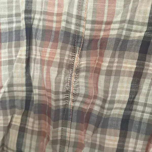 BDG Urban Outfitters‎ Pink Blue Button up Plaid Shirt Top Small Preppy Outdoors - Image 4