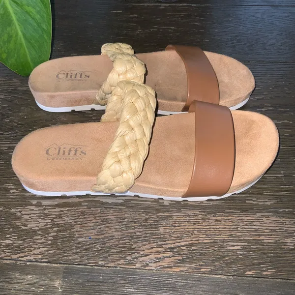 CLIFFS BY WHITE MOUNTAIN Women's Tonic Slide Sandal 7 Tan - Image 4