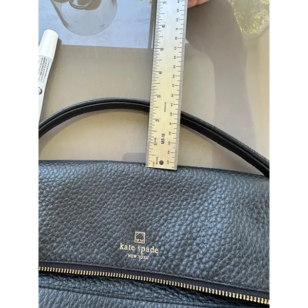 Kate Spade Southport Avenue‎ Mini Maria Black Leather Crossbody Handbag Purse - Image 11