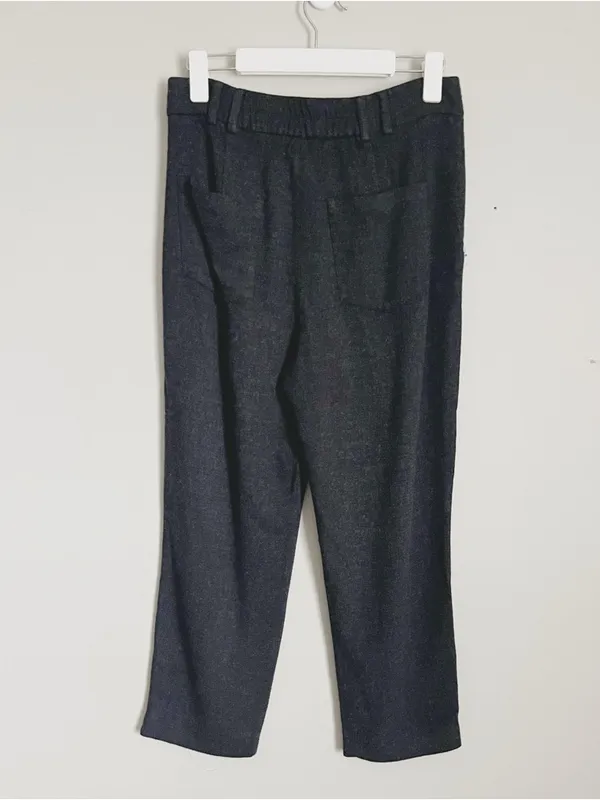 ZARA | Charcoal Gray Knit Trouser Dress Pants Sz M - Image 3