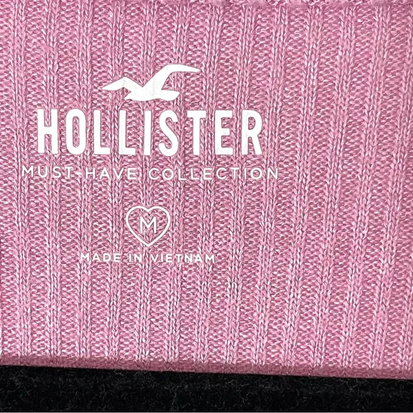 Hollister Pink Long Sleeve Tie Front Blouse - Image 2