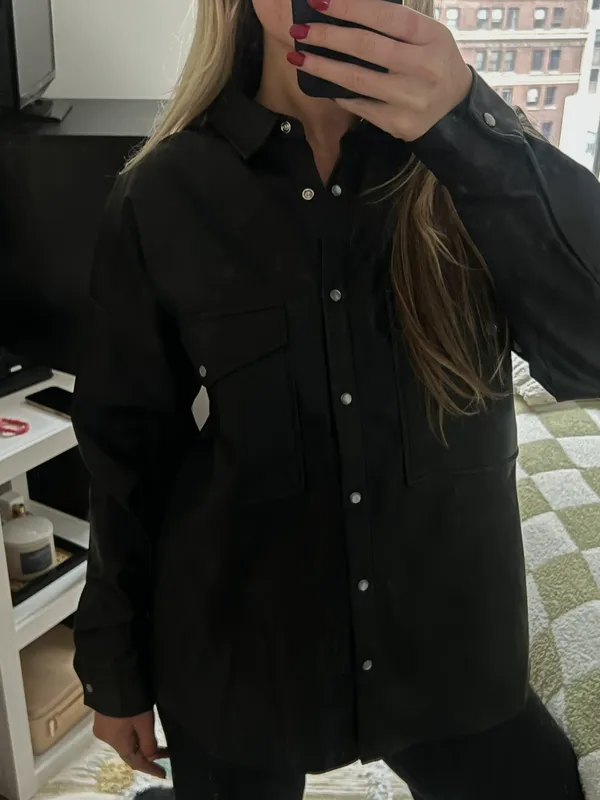 12th Tribe Leather Shacket - Image 2