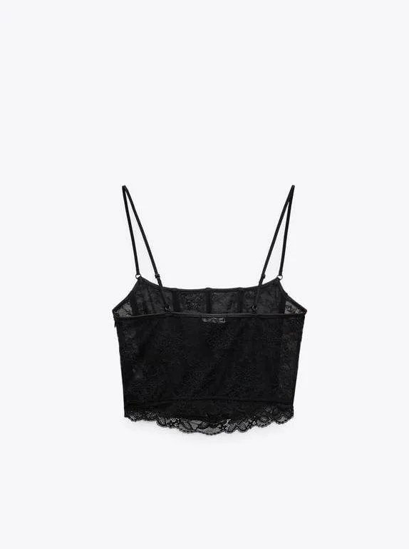 NWT Black Lace Corset Top - Image 7