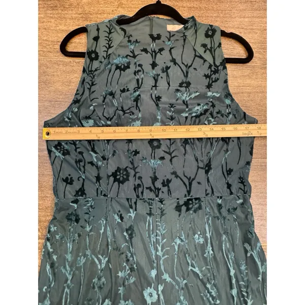 Hutch Floral Velvet Burnout‎ Jumpsuit In Dark Green Size Large Sleeveless - Image 8