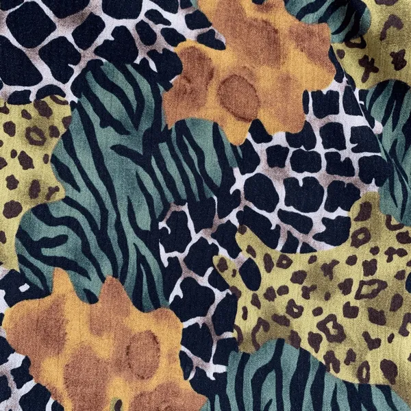 Requirements Vintage 90s Sleeveless Mixed Animal Print Maxi‎ Dress Green Yellow Brown Large - Image 9