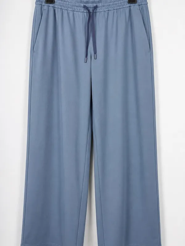 Lululemon Womens Small Wide Leg Pants Blue Luxtreme Drawstring Stretch Athletic - Image 2