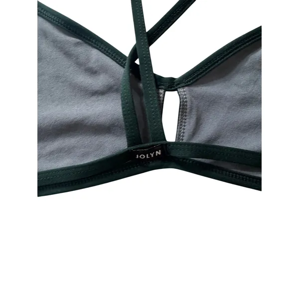 JOLYN Bennett Bikini Top Dark Green Strappy Back Athletic Swim Size XL - Image 4
