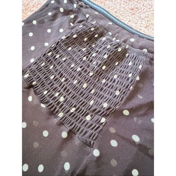 NWT Sans Souci Polka Dot Sheer Strapless Handkerchief Tube Dress Top Size M Y2K - Image 12