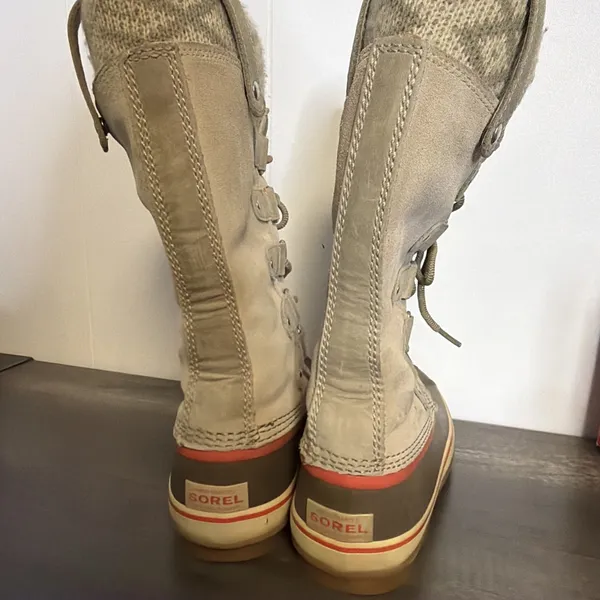 Women's Sorel Size 7 Joan Of Arctic Knit Winter Boots Waterproof Tall - Image 6