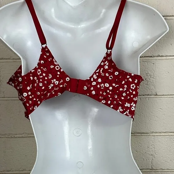 Lucky Brand Red Floral Bra size XL - Image 7