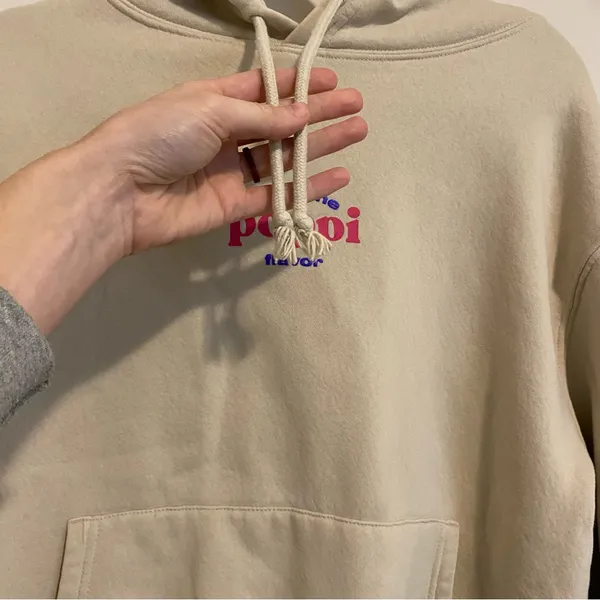 Poppi Tan Graphic Hoodie size Large - Image 5