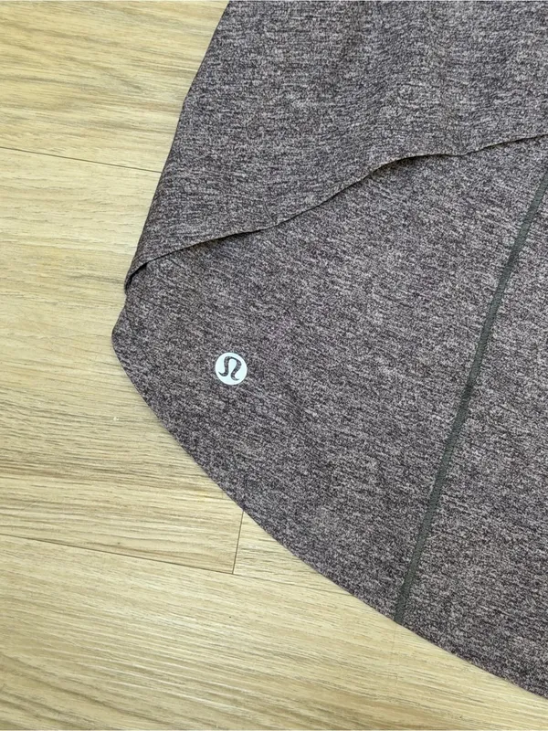 lululemon Speed Up Mid Rise Tall Running Shorts Heathered Gray Black Athleisure - Image 6