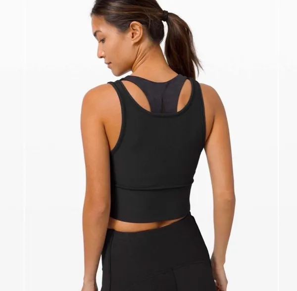 Lululemon Power Pivot Ribbed & Reversible Tank in Everlux Black - Image 2