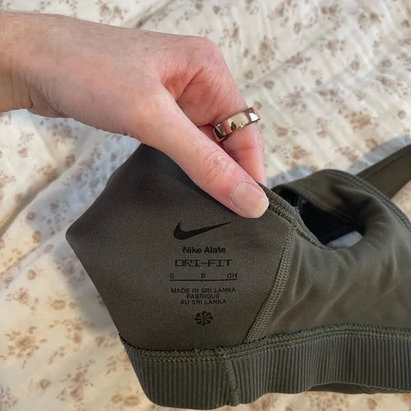 Nike Women's Army Green Sports Bra - Image 3