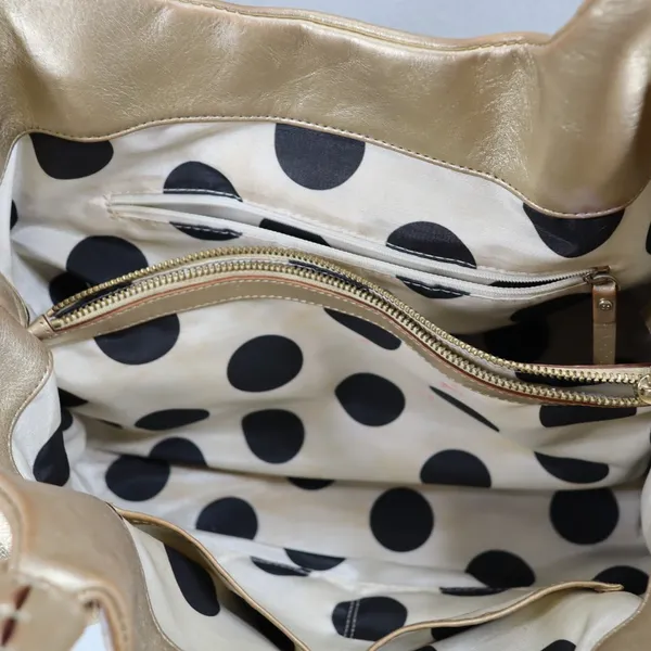 KATE SPADE‎ Gold Pebbled Leather Bexley Stevie Satchel Shoulder Bag Turn Lock - Image 10